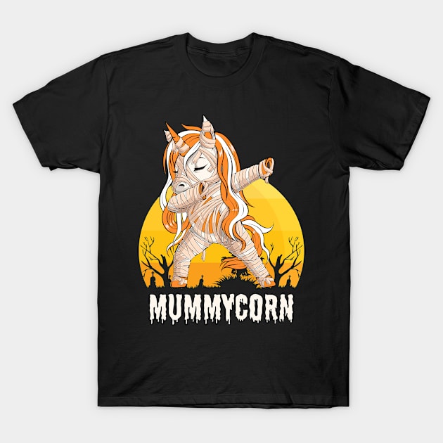 Mummycorn Funny Cute Spooky T-Shirt by kevenwal